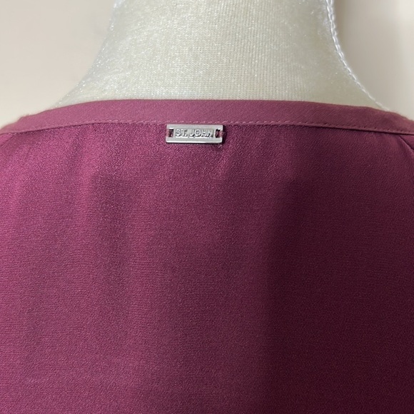 St. John • silk bomber jacket with full zip front - Picture 5 of 11